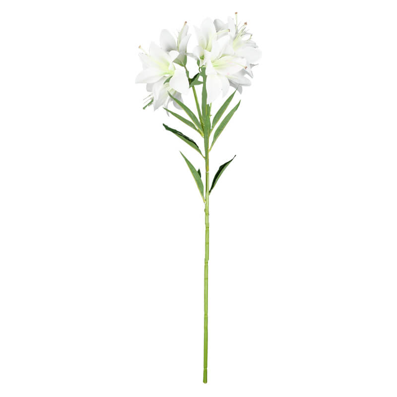 Long Stem Foam Plastic Artificial Single Lily-4