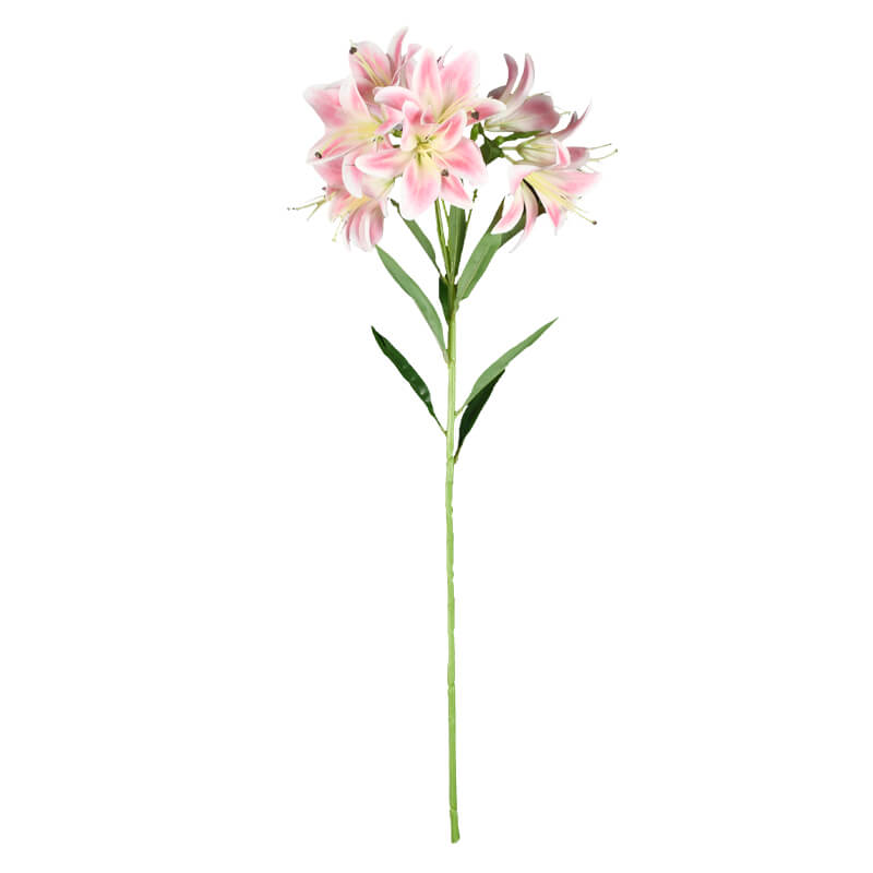 Long Stem Foam Plastic Artificial Single Lily-6