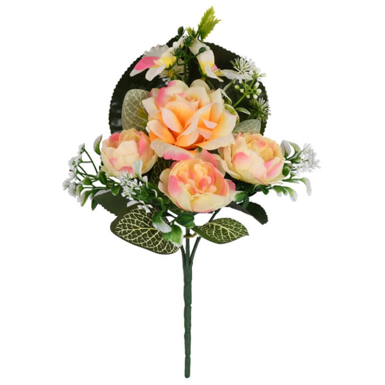 Real Touch Artificial Silk Peony Bouquet Flowers2